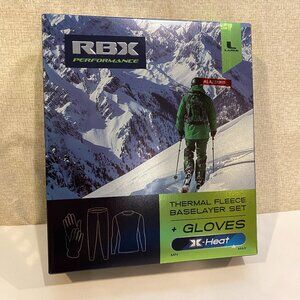 RBX Performance Thermal Fleece Baselayer 2 Piece Set + Gloves X Heat Large NWT